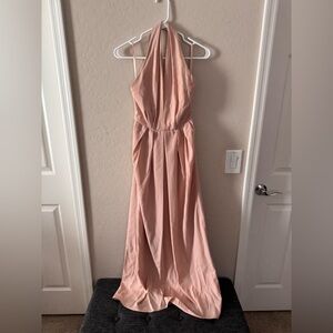 Jill Stuart Pink Halter Tiered Gown